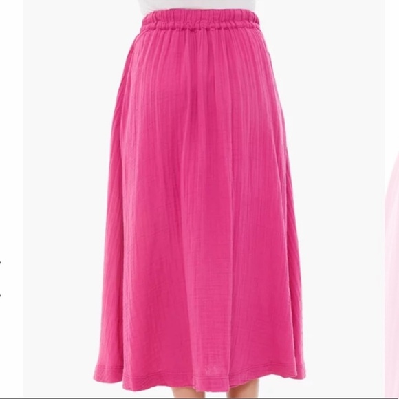 Xirena Teagan Pink Gauze Midi Skirt Sz small - Picture 2 of 5
